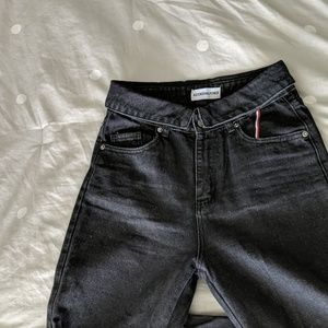 Astonishing power twill fold over jeans